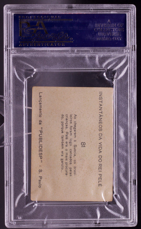 1964 Instantaneos Da Vida #81 Pele PSA 3 VG 1958 World Cup Brazil Soccer Card view 2