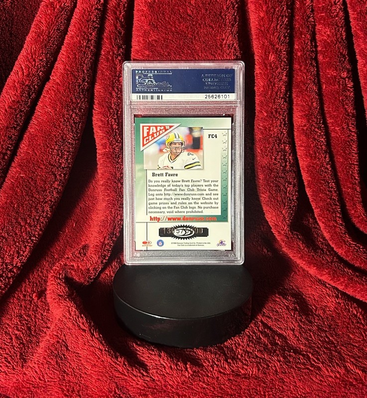 BRETT FAVRE 1999 DONRUSS FAN CLUB #FC4 PACKERS HOF PSA 10 🔥 GEM MINT view 2