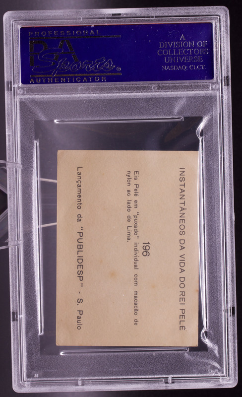 1964 Instantaneos Da Vida #196 Pele PSA 3 VG Lima Training Brazil Soccer Card view 2