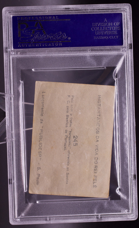 1964 Instantaneos Da Vida #245 Pele PSA 1  Benfica Trophy Soccer Card view 2
