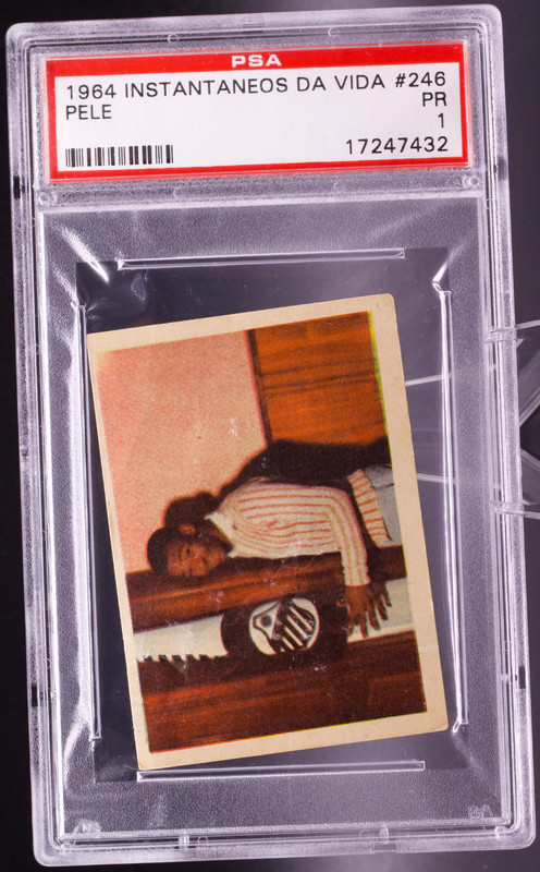 1964 Instantaneos Da Vida #246 Pele PSA 1 PR Santos FC Flag Brazil Soccer Card