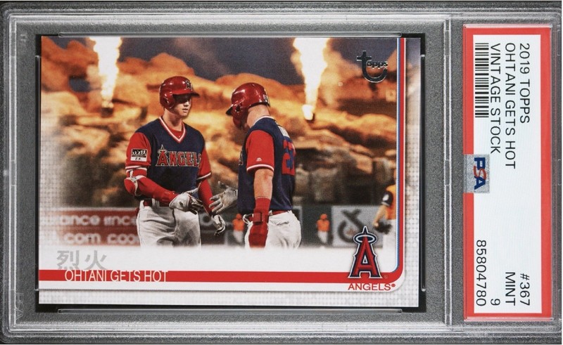 2019 TOPPS #367 SHOHEI OHTANI “GETS HOT” VINTAGE STOCK SSP #’d /99 PSA 9 MINT 🔥
