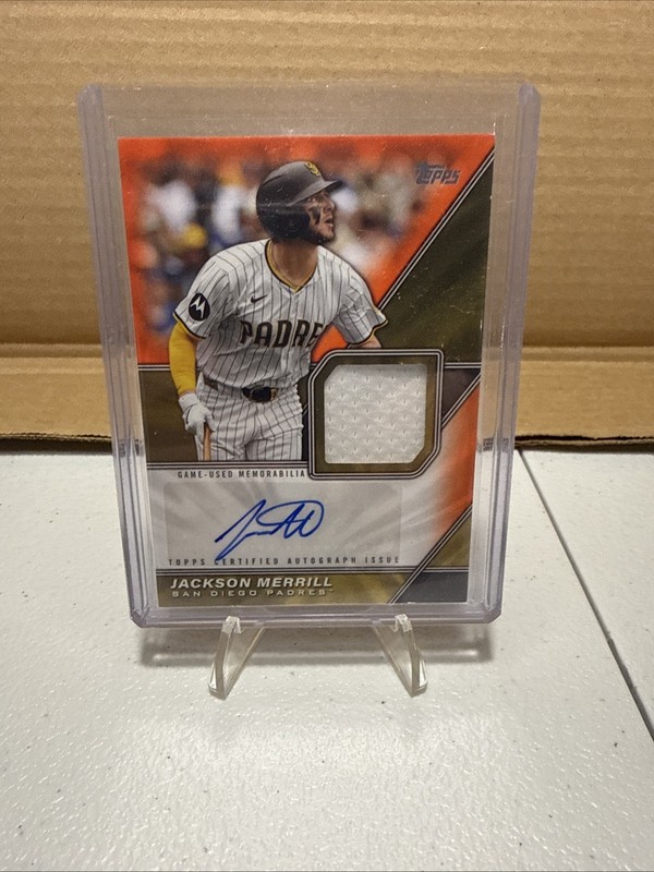 Topps Series 1  Jackson Merrill 2026 Padres Auto Relic Game-Used #MLMA-JM /25