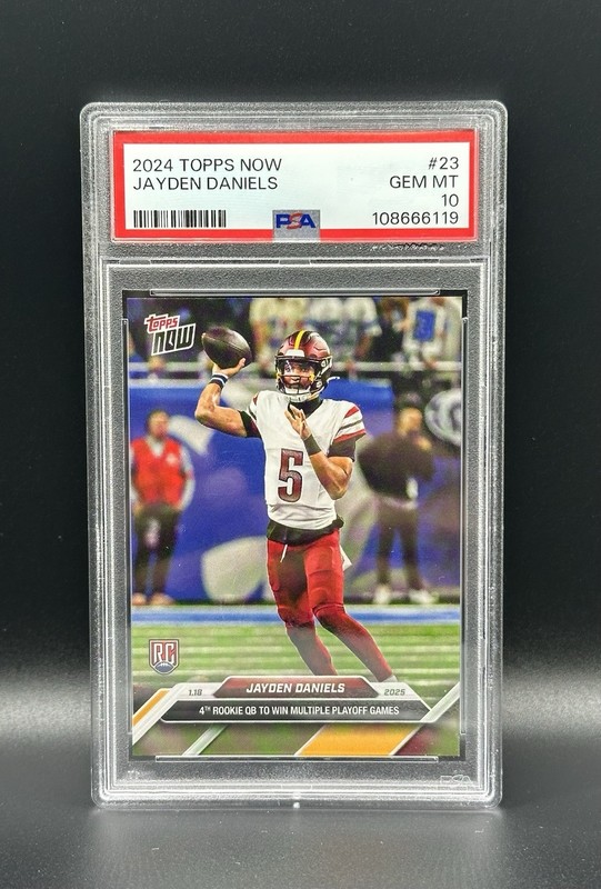 Topps Now Jayden Daniels Rookie PSA 10 #23 /45764 Commanders Football 2024