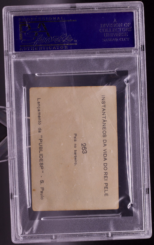 1964 Instantaneos Da Vida #263 Pele PSA 1 Poor Barber Shop Shave Soccer Card view 2