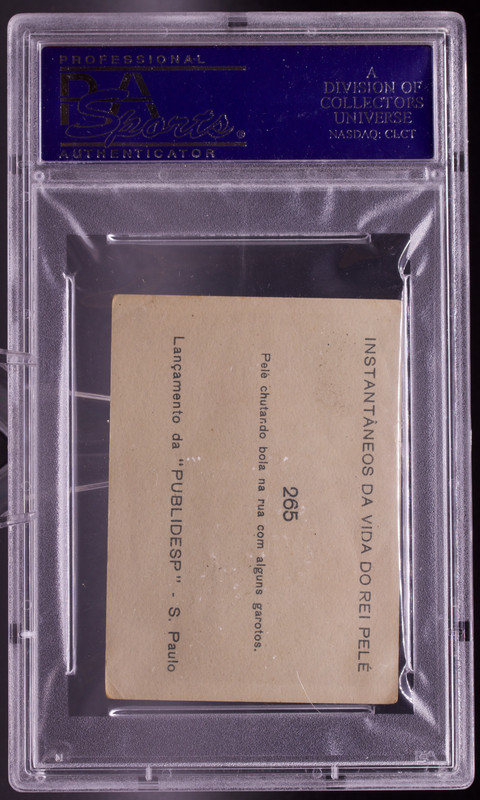 1964 Instantaneos Da Vida #265 Pele PSA 3 VG Street Playing Boys Soccer Card view 2