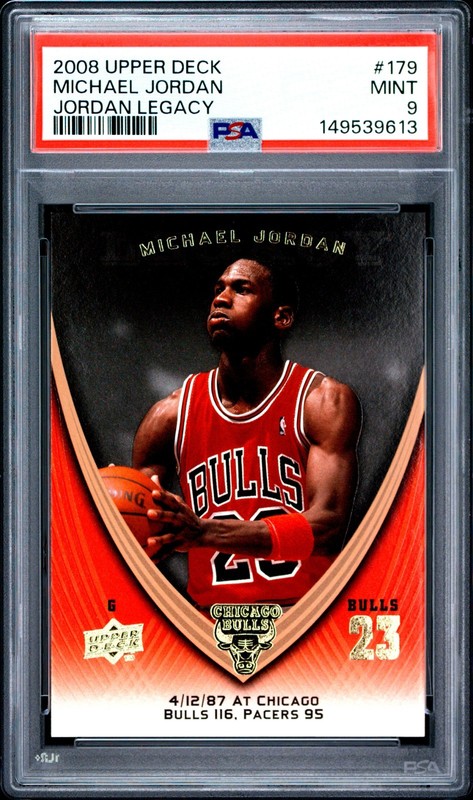 2008 Upper Deck #179 Michael Jordan Legacy PSA 9 LOW POP
