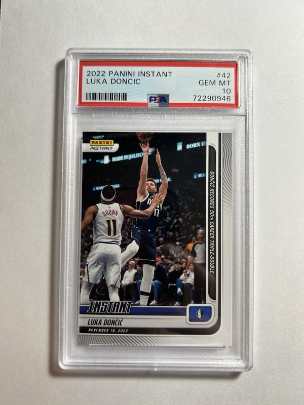 2022 Panini Instant Luka Doncic #42 PSA Gem Mint 10 “50 Career Triple Doubles”