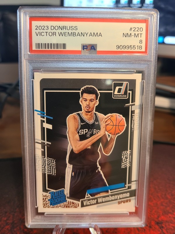 2023-24 Panini Donruss  Rated Rookie #220 Victor Wembanyama RC PSA 8 Spurs