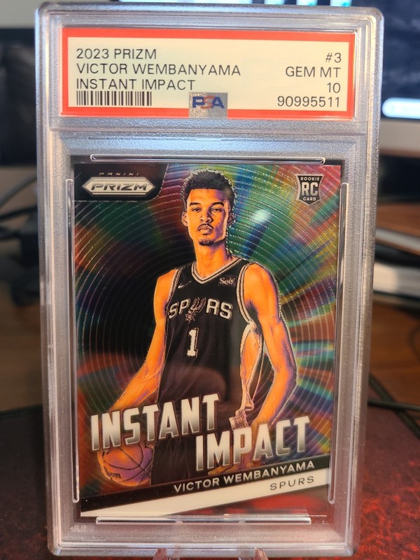 2023 Panini Prizm Instant Impact #3 Victor Wembanyama RC PSA 10 GEM MT Spurs