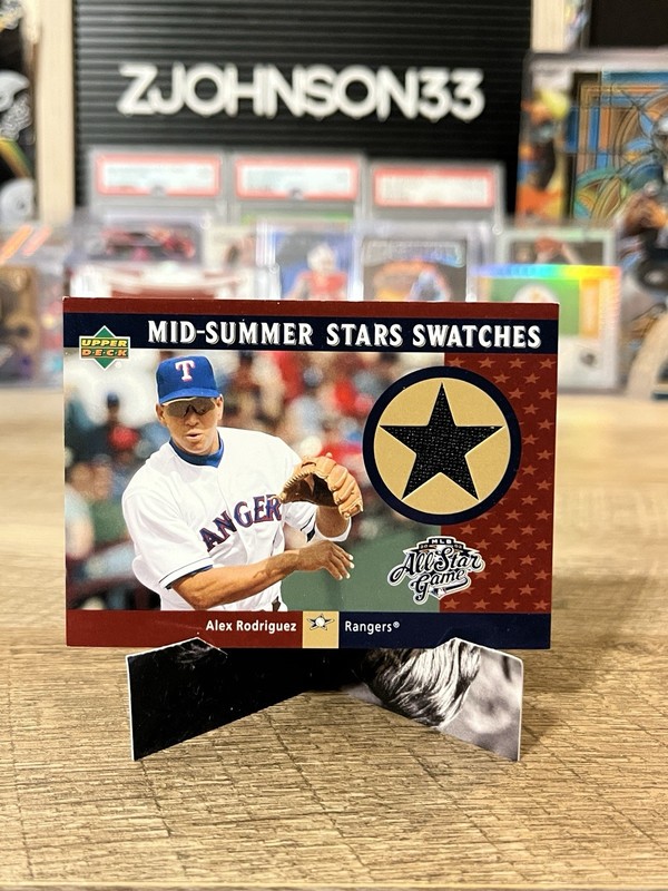 2002 Upper Deck Mid Summer Swatch Game Used Alex Rodriguez #MS-AR Texas Non Auto