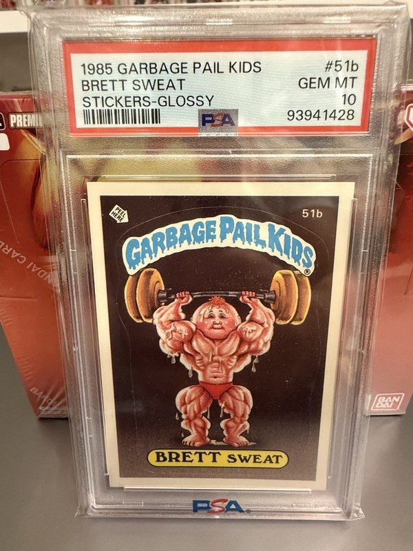 1985 Topps Garbage Pail Kids GPK Stickers #51b Brett Sweat PSA 10 GEM MINT