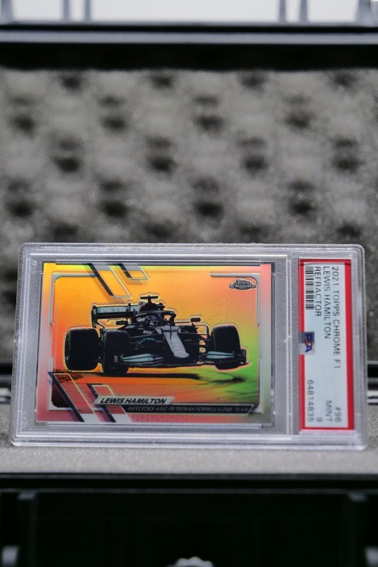 Lewis Hamilton Refractor PSA 9 Graded 2021 Topps Chrome F1 #96 view 1