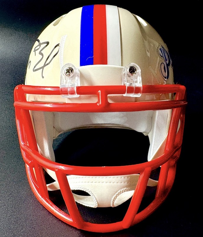 Tom Brady PSA/DNA Patriots Retro Throwback Mini Helmet Rare Retro view 2