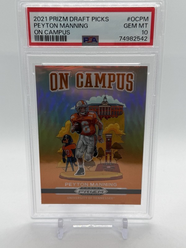 2021 Prizm Draft Picks Peyton Manning PSA 10 On Campus #OCPM