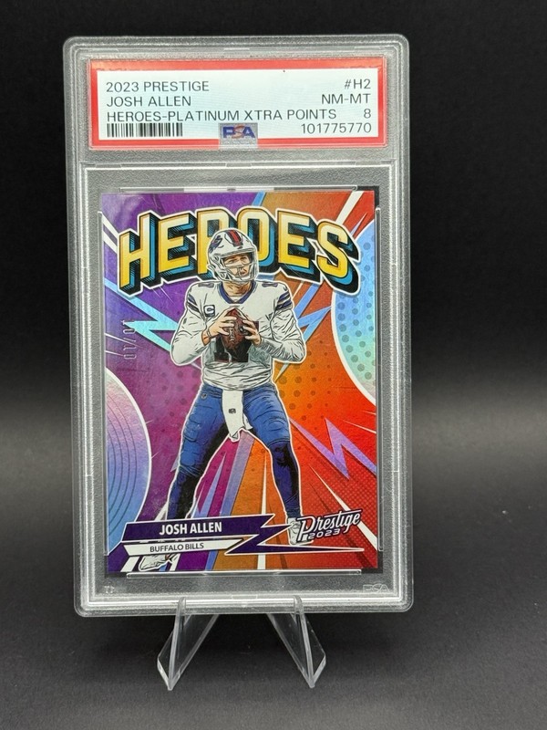 2023 Panini Prestige - Heroes Josh Allen #H-2 10/10 PSA 8 Last On Print!