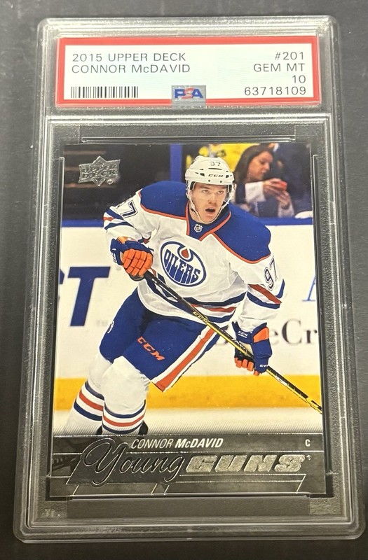 2015 Upper Deck Young Guns Connor McDavid #201 PSA 10