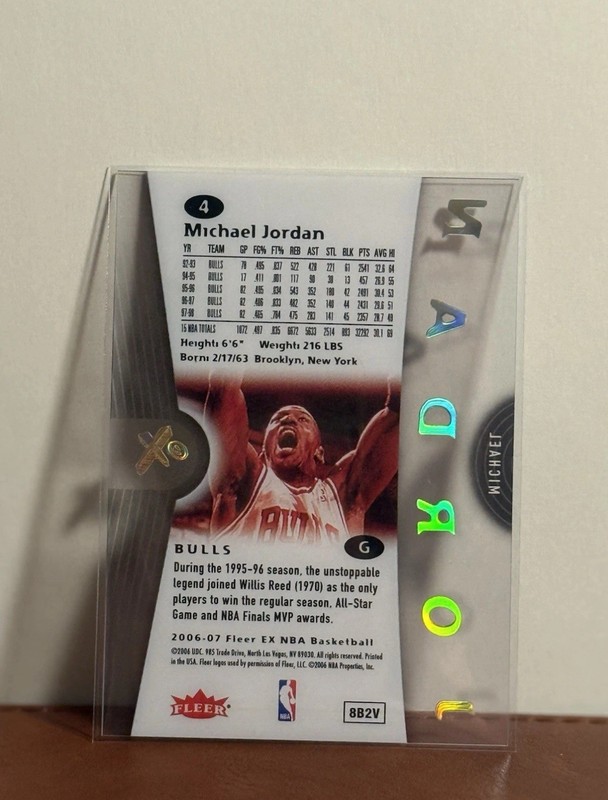 2006-07 Fleer EX - Michael Jordan #4 view 2
