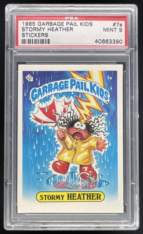 1985 Topps Garbage Pail Kids Stickers #7a Stormy Heather PSA 9