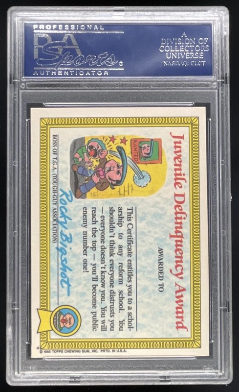 1985 Topps Garbage Pail Kids Stickers #7a Stormy Heather PSA 9 view 2