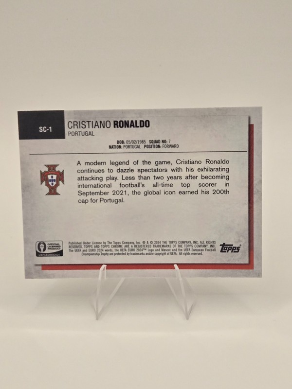2024 Topps Chrome - Christiano Ronaldo National  Convention UEFA #SC-1 view 2