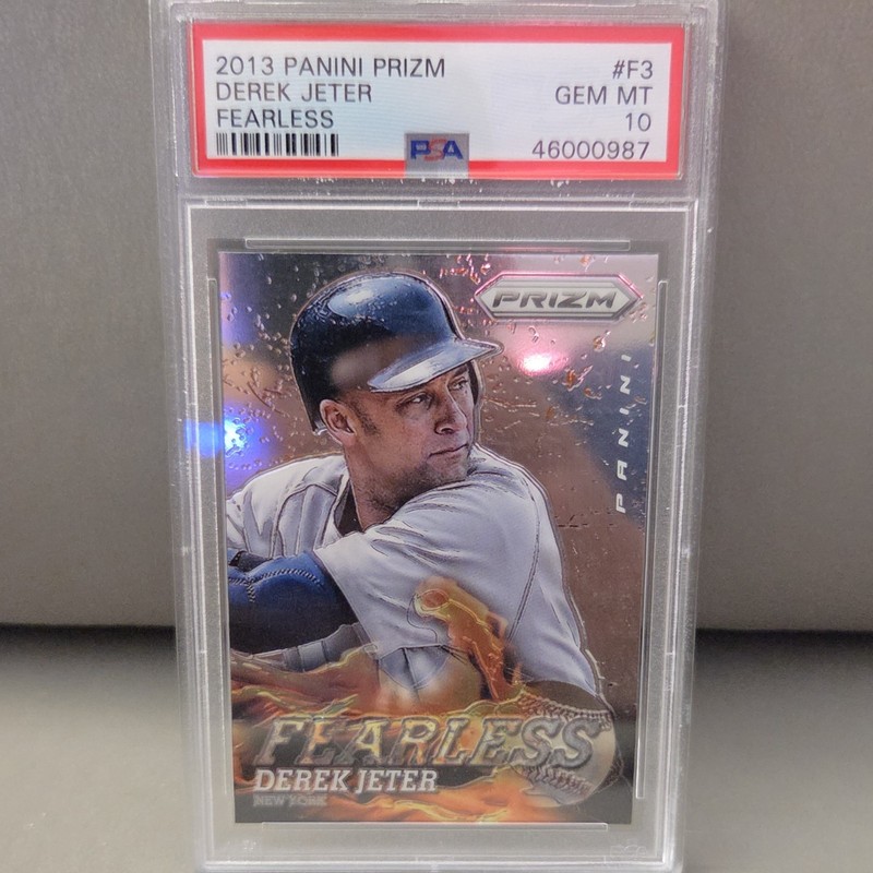 Panini Prizm 2013 Fearless Insert Derek Jeter F3 PSA 10 New York Yankees
