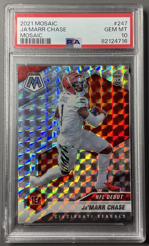 2021 Mosaic Jamarr Chase Silver NFL Debut Rookie PSA 10 #247 Bengals 🔥🔥🔥