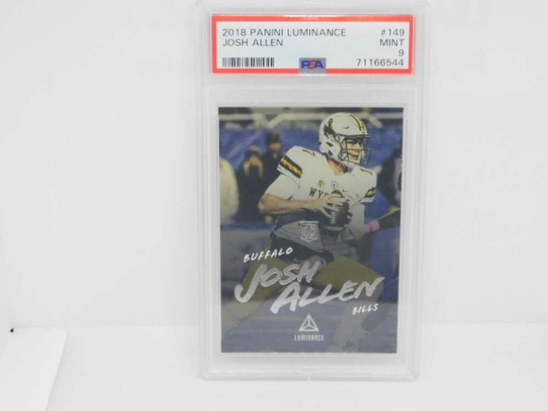 2018 Panini Luminance #149 Josh Allen RC Rookie Buffalo Bills PSA 9  Serial Numb