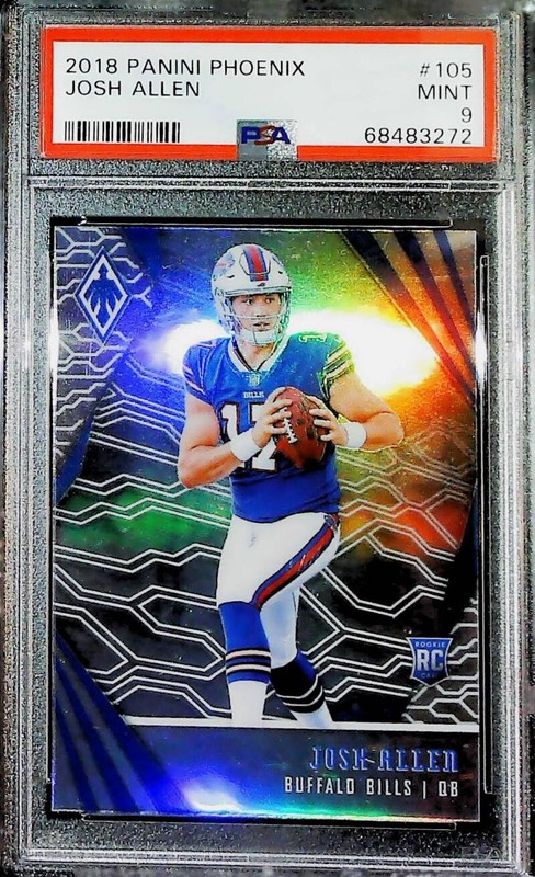 2018 Panini Phoenix #105 Josh Allen RC Rookie Buffalo Bills PSA 9  Serial Number