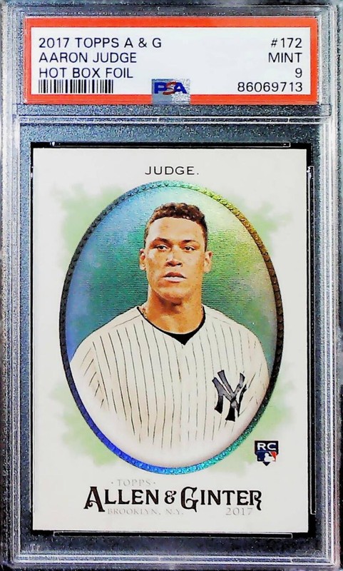 2017 Topps Allen and Ginter Hot Box Foil #172 Aaron Judge RC Rookie PSA 9