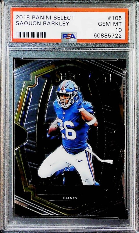 2018 Panini Select Premier Level #105 Saquon Barkley RC Rookie Giants PSA 10 GEM