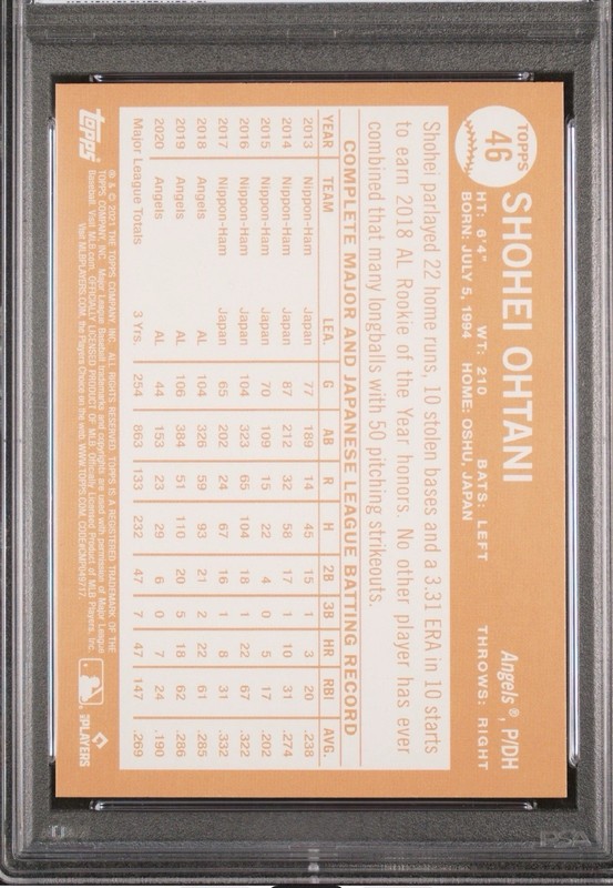 2021 Topps All-Star Rookie Cup #46 Shohei Ohtani Variation Celebrating PSA 9 SP! view 2