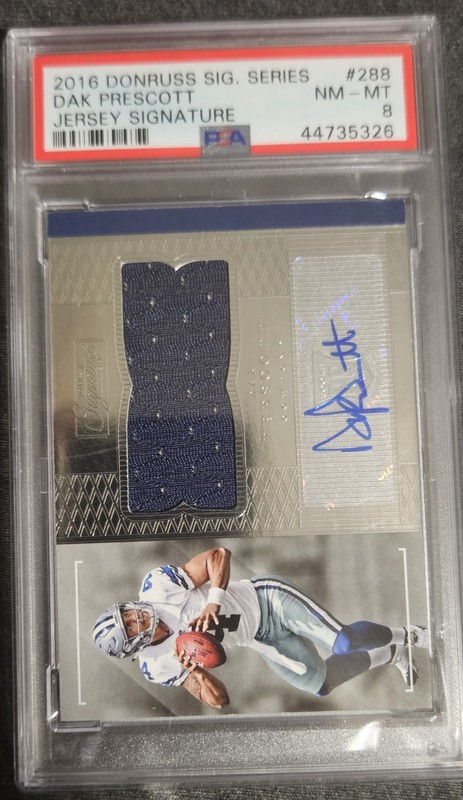 2016 Donruss Signature Series Dak Prescott #288 PSA 8