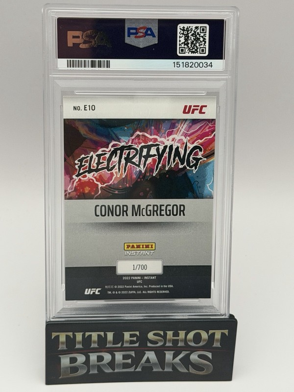 2022 Panini Instant UFC Paramount Conor McGregor #P15 /700 PSA 9 view 2