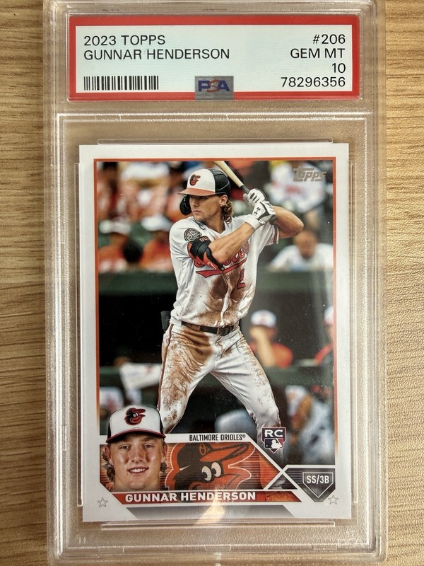 2023 Topps Series 1 - Gunnar Henderson - Orioles #206 (RC) - PSA 10 GEM