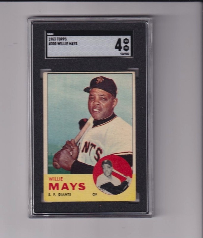 1963 Topps #300 Willie Mays SGC 4 vg-ex