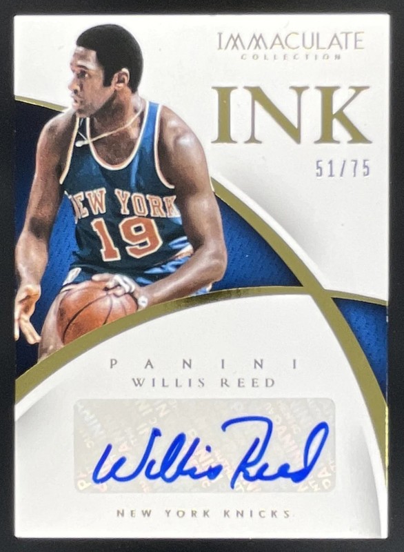 2014-15 Panini Immaculate Collection INK #28 Willis Reed Auto /75