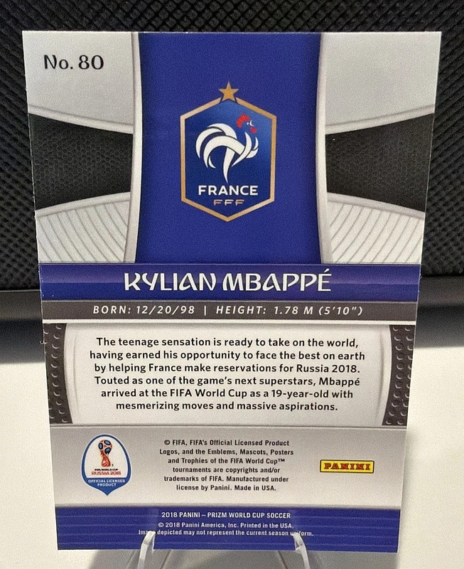 2018 Panini Prizm World Cup - Kylian Mbappe #80 ROOKIE MINT view 2