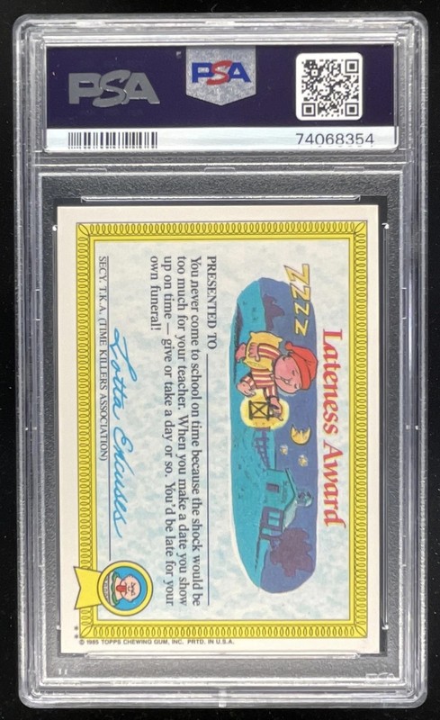1985 Topps Garbage Pail Kids Stickers Glossy #2b Ray Decay PSA 8 view 2