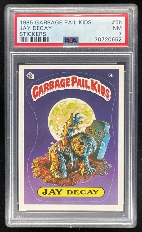 1985 Topps Garbage Pail Kids Stickers #5b Jay Decay PSA 7