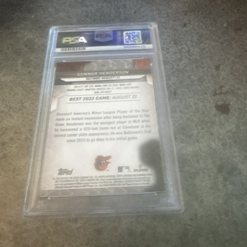 2023 Bowman’s Best Gunnar Henderson RC #26 PSA 10 GEM MINT 🔥📈 Orioles view 2
