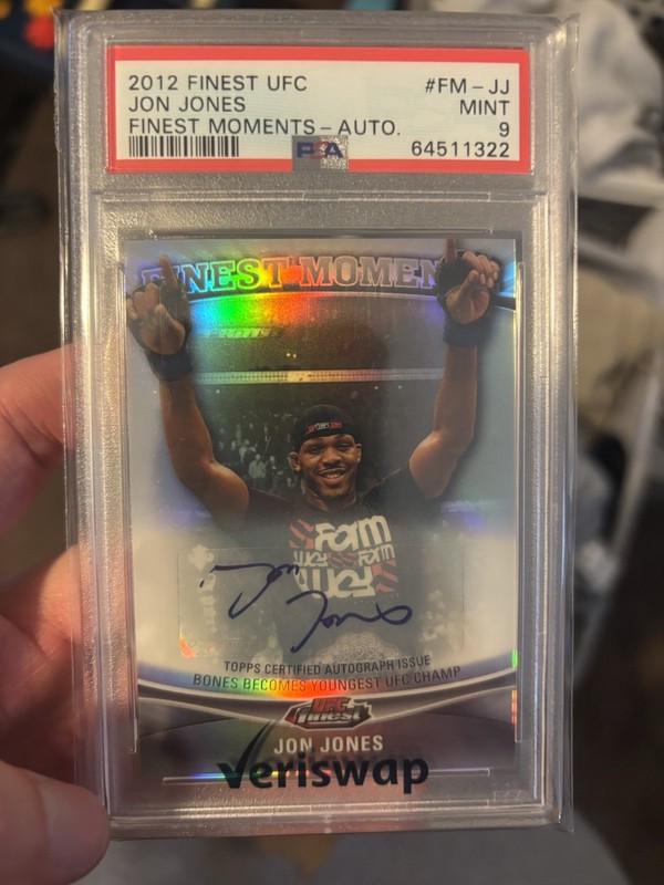 2012 Topps Finest UFC - Finest Moments Jon Jones #FM-JJ Refractor Autographs  view 2