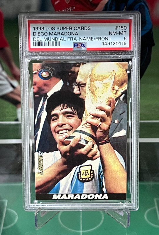1998 Los Super Card's del Mundial Francia Diego Maradona #150 PSA 8