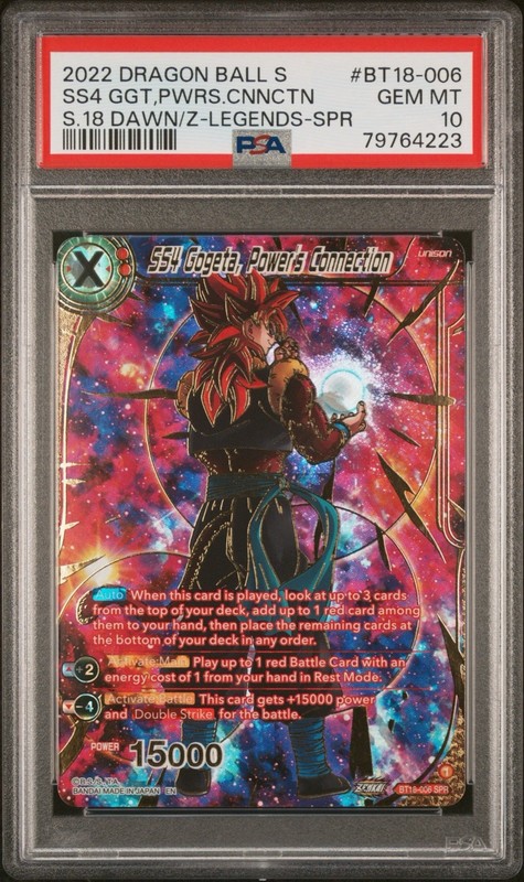 Dragon Ball Z SS4 Gogeta, Powers  BT18-006 SPR Dawn of the Z-Legends PSA 10 GM