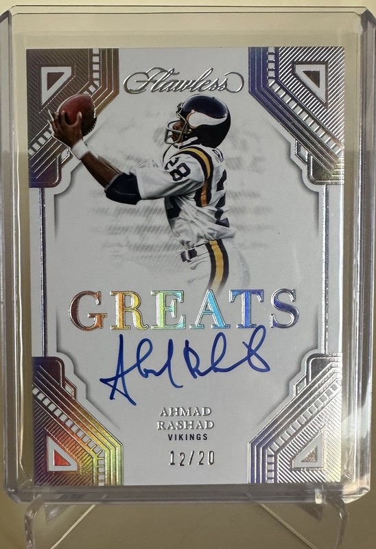 2023 Flawless Ahmad Rashad ON CARD AUTO 12/20 🚨 Vikings Great 🚨 eBay 1/1