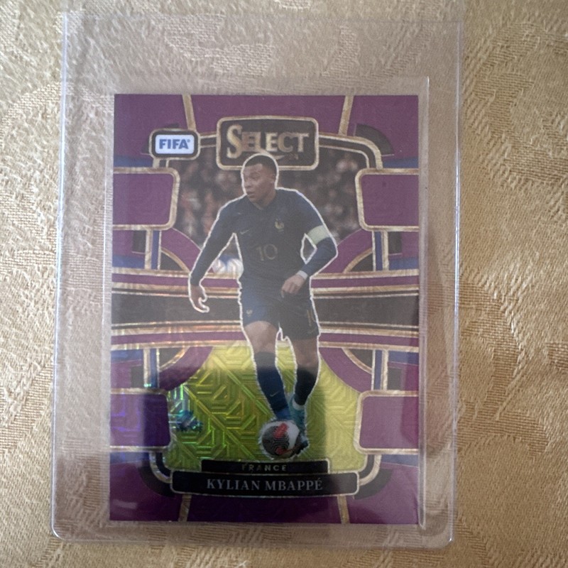 2023-24 Panini Select FIFA - Terrace Kylian Mbappe #80 Purple Mojo Prizm