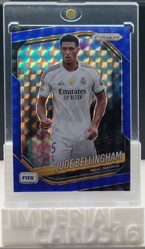2025-26 Prizm FIFA #186 Jude Bellingham Real Madrid La Liga Blue Mosaic 93/209