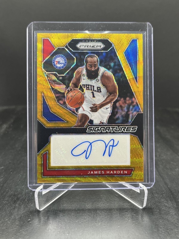 2023-24 Panini Prizm James Harden Autograph Auto Gold Wave 08/10 #SIG-HDN