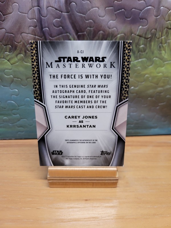 2025 Topps Star Wars Masterwork Carey Jones As Krrsantan Auto view 2