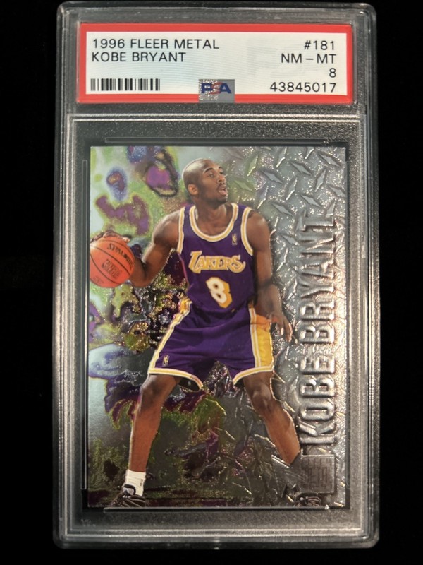 1996-97 Fleer Metal Kobe Bryant #181 (RC) Psa 8